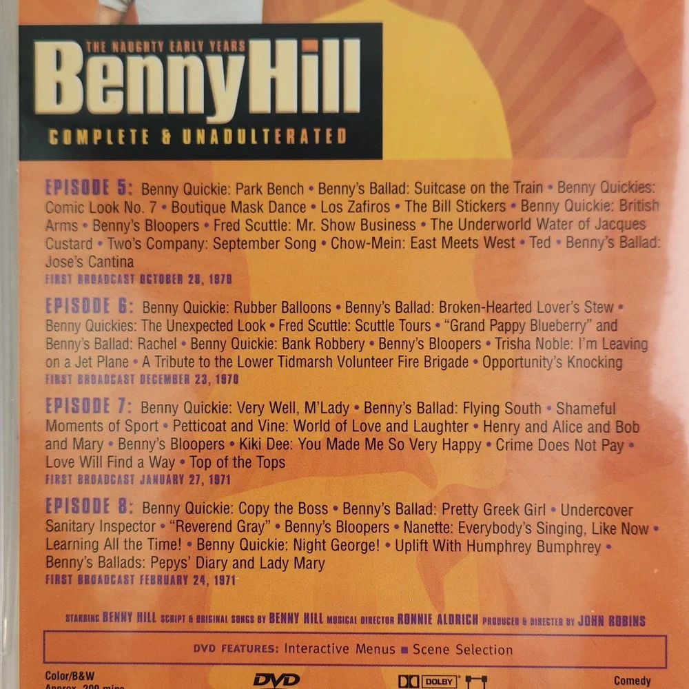 BENNY HILL The Naughty Early Years Complete and Unadulterated 3 DVD set - Picture 10 of 17